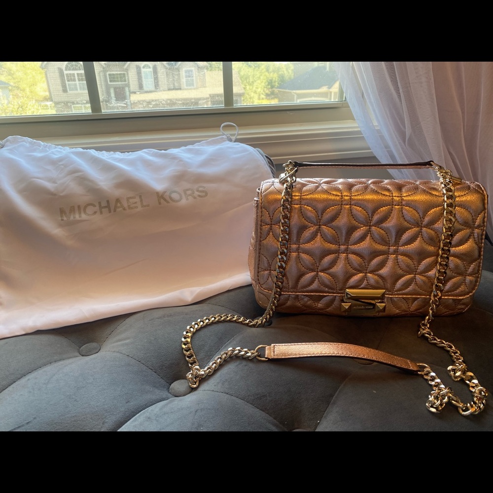Michael Kors pink quilted purse